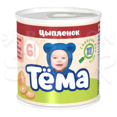 Пюре Тема  Цыпленок 90г ж/б 