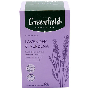 Напиток чайный Greenfield Natural Tisane  Lavander& Verbena 20*1.8г