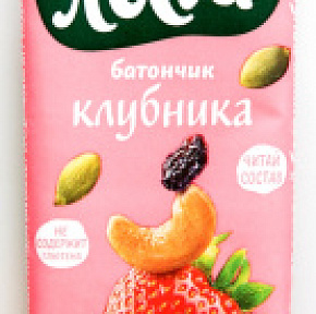 Батончик фруктово-ореховый ОлЛайт клубника 30г 