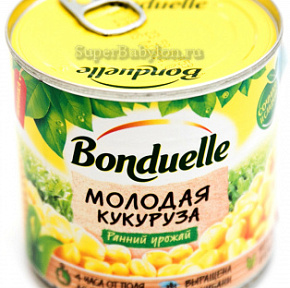 Кукуруза Бондюэль сладкая молодая 340г ж/б  