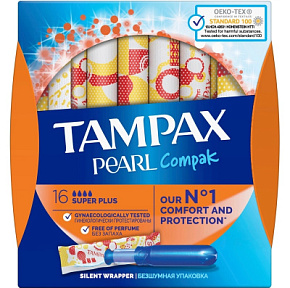 Тампоны TAMPAX Compak Super Plus Duo 16шт 