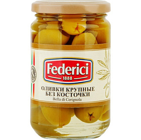 Оливки крупные б/к 300г Federici 