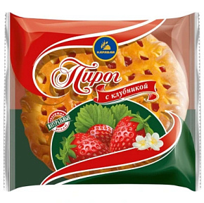 Пирог с клубникой 230г Каравай