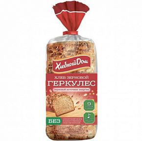 Хлеб Геркулес зерновой нарезка 500г Хл.Дом 