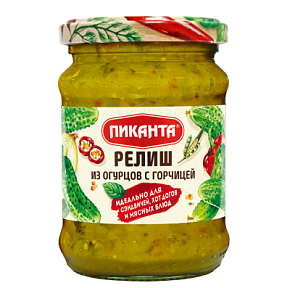 Релиш из огурцов с горчицей Пиканта 280 г 