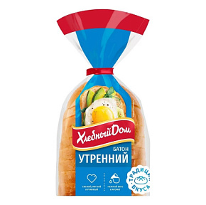 Батон Утренний 200г нар. Хл.Дом 