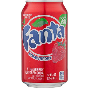 Напиток Fanta Strawberry Клубника ж/б 0,355л США