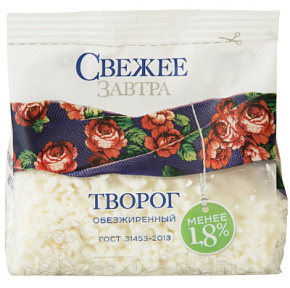 Творог 1,8% газ-пакет Свежее завтра 200г  