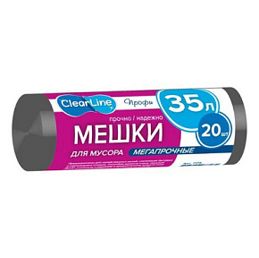 Мешки д/мусора Clear Line Профи мегапрочные 35л 20шт