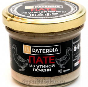 Пате из утиной печени 90г Paterria 