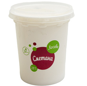 Сметана фермерская 20% 450г Лосево