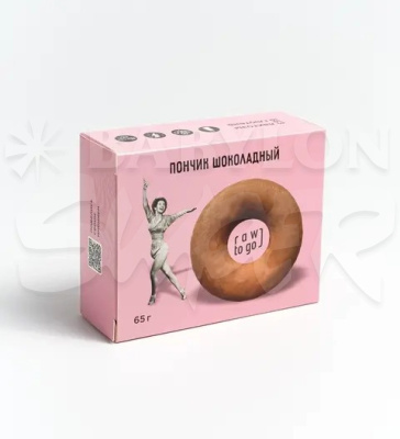 Бисквит Пончик Шоколадный 65г Rawtogo