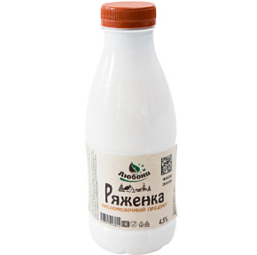 Ряженка 4.5% 0,5л Любони  