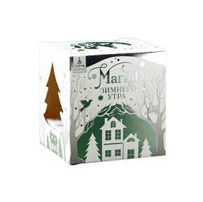 Свеча гелевая с декором внутри Метель 5*5*6см 9569045