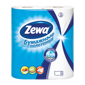 Кухонные полотенца Зева 2сл.2шт белые