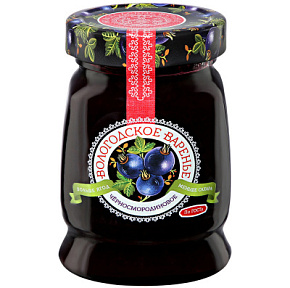Варенье Вологодское домашнее Черносмородиновое ст/б 370г