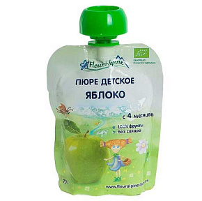Пюре Fleur Alpine яблоко 90г БИО Пюре Fleur Alpine яблоко 90г БИО