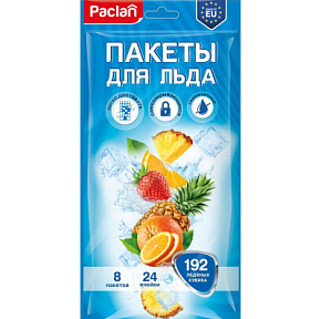 Пакеты д/льда 8*24 шт 192 ледяных кубика Paclan 