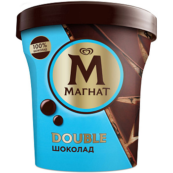 Мороженое Магнат DOUBLE Пинта Шоколад 310г ведро