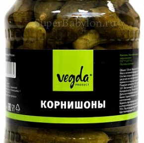 Огурцы корнишоны Vega 700г ст 