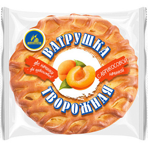 Ватрушка Творожная с абрикос.начинкой 240г Каравай 