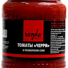 Томаты черри в томатном соусе Vegda 680г ст