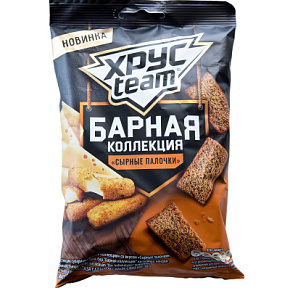 Сухарики Хрустим Сырные палочки 70г   Барная коллекция