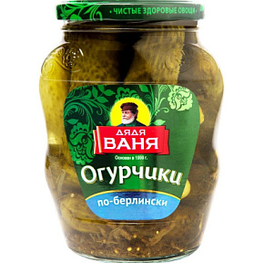 Огурчики По-берлински маринованные Дядя Ваня 680г 