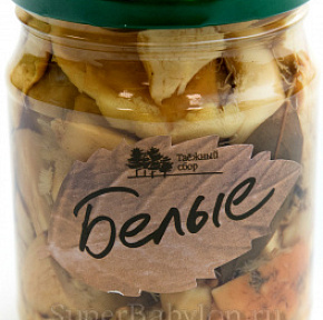 Грибы Белые маринованные 500г Таежный сбор