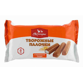 Сырок творож. глазир. с ванилью в карам. глазури 6*30 г Свитлогорье 23% 