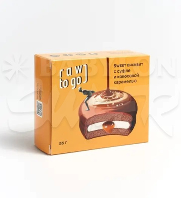 Бисквит  Sweet с суфле и кокосовой карамелью  55г Rawtogo