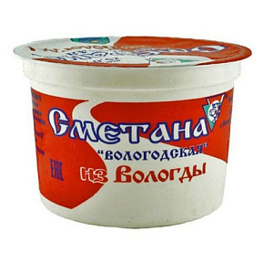 Сметана из Вологды 25% 200г  