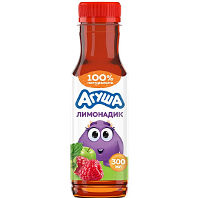 Лимонадик Агуша яблоко-малина-мелиса 300мл  