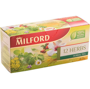 Чайный напиток  MILFORD 12 трав 20 пак*2,25г