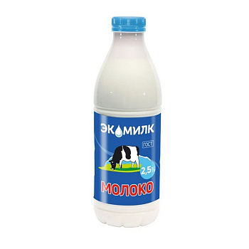 Молоко паст, Экомилк 2,5% 900мл  Молоко паст, Экомилк 2,5% 900мл