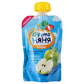Пюре Фрутоняня 90г яблоко д/детей раннего возраста  ДП 