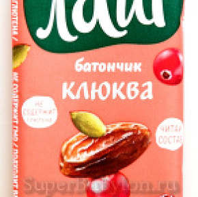 Батончик фруктово-ореховый ОлЛайт клюква 30г