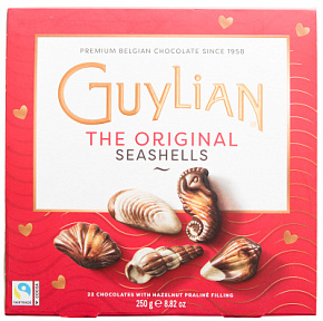 Конфеты Guylian ракушки  коробка с окном 250г