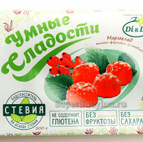 Мармелад желейный со вкусом барбариса со стевией.200г Умные сладости 