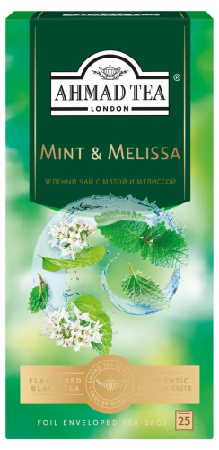 Чай Ахмад зеленый чай с мелисой и лемонграссом 75г 