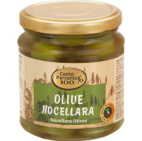 Оливки Ночеллара Cento Percento 300г  